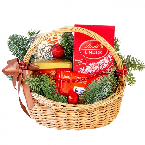 Новогодняя корзина "Красное золото"